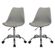 9 Kit 2 Cadeiras Giratorias Office Luisa Rivatti Assento PP Preto Base Rodizio Cromado